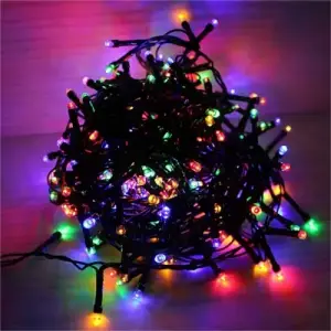 10m 100 LED Damla Uçlu RGB Işık Siyah Kablo