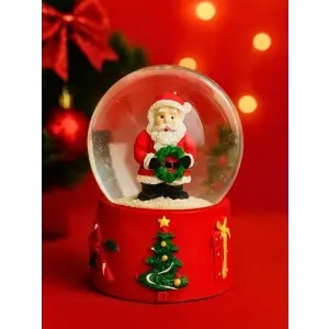 2026 Yılbaşı Temalı LED Işıklı Kar Küresi – Noel Baba Figürlü 9 cm Orta Boy Yeni Yıl Süsü - 46