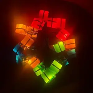 4m 20 LED Pilli Hediye Kutusu Figürlü Lamba
