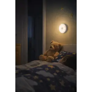 6 Adet Hareket Sensörlü Beyaz Işık Led Gece Lambası – Kablosuz 8 Ledli | Merdiven, Koridor