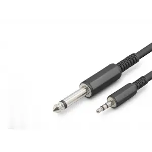 6.35Mm To 3.5Mm Gitar Kablosu 5 M - Siyah HDX1078