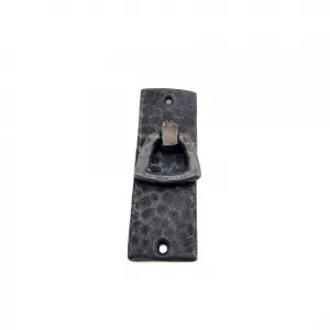 Antika Tarz Dekoratif Pirinç Dik Dövme Mobilya Kulbu - 90x31 mm, Oksit