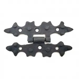 ieg™ Antika Tarz Dekoratif Pirinç Yıldız Menteşe - 84x44 mm, Oksit