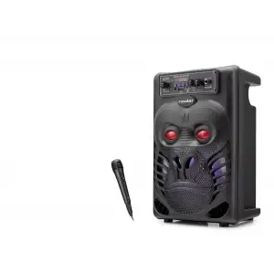 Bluetooth Karaoke Hoparlör Fm 8 Mikrofonlu 34 X 22.7 X 17.6 Cm - Siyah ND2820