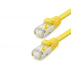 Cat7 Ethernet Patch Kablosu 10 Gbps 600 Mhz 1 M - Sarı HDX5103