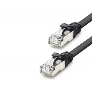 Cat7 Ethernet Patch Kablosu 10 Gbps 600 Mhz 60 Cm - Siyah HDX5089