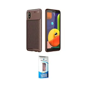ieg™ Galaxy A01 Core Kılıf Eksen Form Prime - Siyah 5D Eko Cam Ekran Koruyucu