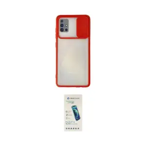 ieg™ Galaxy A71 Kılıf Vadi Çizgi - Şeffaf Pasifik Cam Ekran Koruyucu