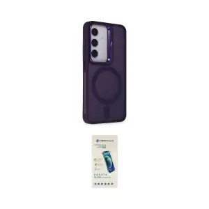 ieg™ Galaxy S24 Kılıf Akış Form - Şeffaf Pasifik Cam Ekran Koruyucu
