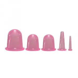 ieg™ Hacamat Kupası Seti Silikon - 5li Set - Selülit Masaj Seti