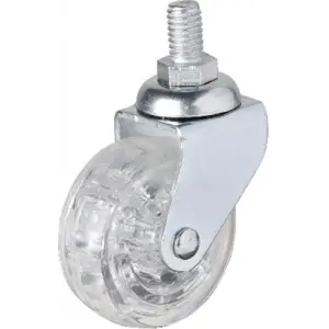 Hts 326 - 50x20 mm Şeffaf Makaralı Vidalı Teker 4 Adet