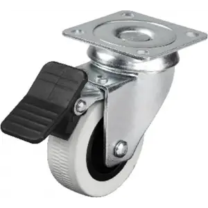Hts 334 - 50x20 mm Çift Bilyalı Tablalı Frenli Teker 4 Adet