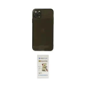ieg™ iPhone 11 Pro Max Kılıf Ahenk Doku - Siyah Mat Seramik Nano Ekran Koruyucu