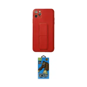 ieg™ iPhone 11 Pro Max Kılıf Akış Doku - Siyah 18D Cam Ekran Koruyucu