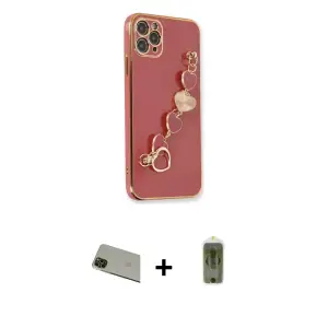 ieg™ iPhone 11 Pro Max Kılıf Nova Işık Prime - Siyah Joko Magic 5D Hayalet Cam + Rainbow Kamera Lens Koruma Cam - YL