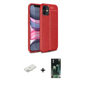 ieg™ iPhone 12 Mini Kılıf Doruk Klasik Özel Seri - Siyah 360 Mat Full Body Arka Koruyucu + Renkli Kamera Lens Koruma Cam - SI