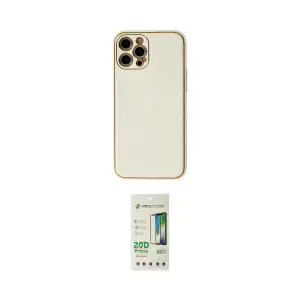 ieg™ iPhone 12 Pro Max Kılıf Ahenk Işık - Siyah 20D Premium Cam Ekran Koruyucu