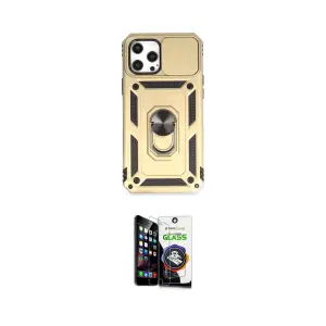 ieg™ iPhone 12 Pro Max Kılıf Ahenk Klasik - Şeffaf Temperli Cam Ekran Koruyucu