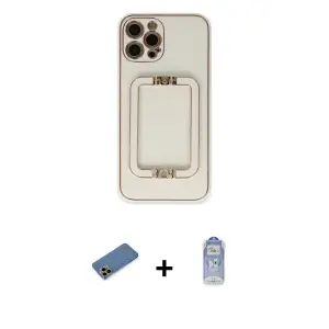 ieg™ iPhone 12 Pro Max Kılıf Kozmos Minimal Prime - Siyah Joko Magic 5D Cam + Shine Kamera Lens Koruma Cam - GD