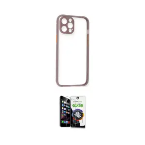 ieg™ iPhone 12 Pro Max Kılıf Nova Asil Özel Seri - Şeffaf Temperli Cam Ekran Koruyucu