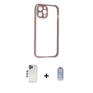 ieg™ iPhone 12 Pro Max Kılıf Nova Asil Özel Seri - Siyah Joko Magic 5D Cam + Shine Kamera Lens - LT