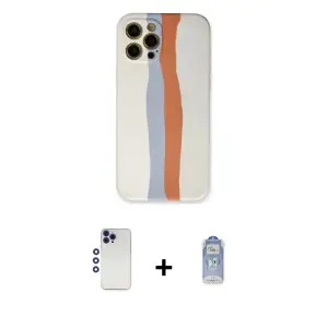 ieg™ iPhone 12 Pro Max Kılıf Yadigar Çizgi - Siyah Joko Magic 5D Cam + Shine Kamera Lens - LT