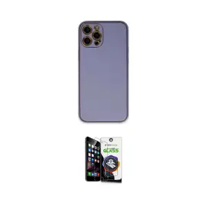 ieg™ iPhone 12 Pro Max Kılıf Yadigar Klasik - Şeffaf Temperli Cam Ekran Koruyucu