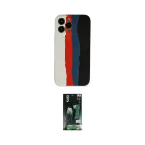 ieg™ iPhone 13 Pro Kılıf Yadigar Çizgi - Şeffaf 360 Full Body Arka Koruyucu