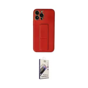 ieg™ iPhone 13 Pro Max Kılıf Akış Doku - Siyah Bilvis 3D Mat Cam Ekran Koruyucu