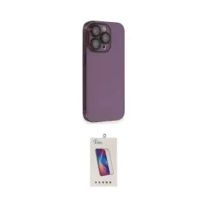 ieg™ iPhone 13 Pro Max Kılıf Siluet Minimal Özel Seri - Siyah Joko 5D Cam