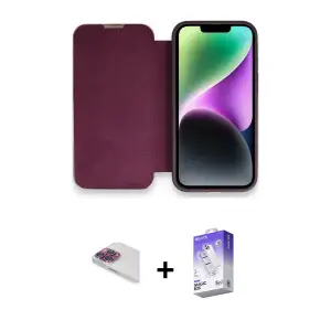 ieg™ iPhone 13 Pro Max Kılıf Siluet Minimal Serisi - Siyah Bilvis 5in1 3D Magic Cam Ekran Koruyucu + Pers Alüminyum Kamera Lens - GI