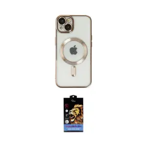 ieg™ iPhone 14 Kılıf Nova Işık Özel Seri - Siyah Buffer Hayalet Cam Ekran Koruyucu