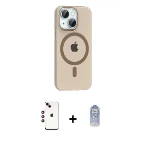 ieg™ iPhone 14 Kılıf Pusula Form Özel Seri - Siyah Joko Magic 5D Cam + Shine Kamera Lens - KI
