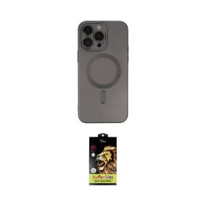 ieg™ iPhone 14 Pro Kılıf Akış Minimal Özel Seri - Siyah Buffer Cam Ekran Koruyucu