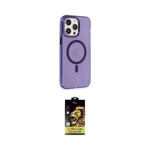 ieg™ iPhone 14 Pro Kılıf Kıvılcım Asil Özel Seri - Siyah Buffer Cam Ekran Koruyucu