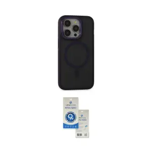 ieg™ iPhone 14 Pro Max Kılıf Ahenk Form Serisi - Şeffaf Royal Nano Ekran Koruyucu