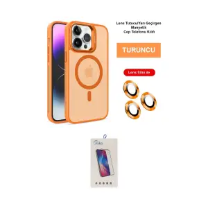 ieg™ iPhone 14 Pro Max Kılıf Akış Form - Siyah Joko 5D Cam