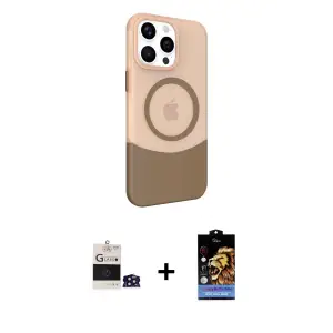 ieg™ iPhone 14 Pro Max Kılıf Çekirdek Asil Özel Seri - Siyah Buffer Hayalet Cam Ekran Koruyucu + Bilvis Titan Kamera Lens - DNMR