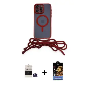 ieg™ iPhone 14 Pro Max Kılıf Eksen Özel Seri - Siyah Buffer Hayalet Cam Ekran Koruyucu + Bilvis Titan Kamera Lens - DNMR