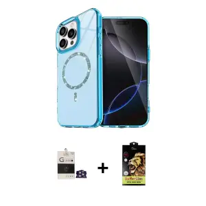 ieg™ iPhone 14 Pro Max Kılıf Kıvılcım Form Prime - Siyah Buffer Cam Ekran Koruyucu + Bilvis Titan Kamera Lens - GS