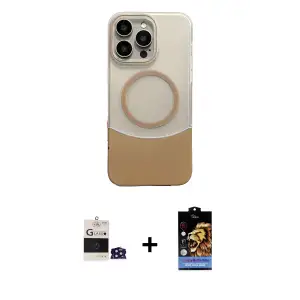 ieg™ iPhone 14 Pro Max Kılıf Kozmos Form Özel Seri - Siyah Buffer Hayalet Cam Ekran Koruyucu + Bilvis Titan Kamera Lens - DNMR