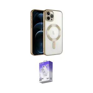 ieg™ iPhone 14 Pro Max Kılıf Nova Işık Özel Seri - Siyah Bilvis 5in1 3D Magic Cam Ekran Koruyucu
