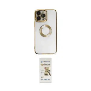 ieg™ iPhone 14 Pro Max Kılıf Pusula Form - Siyah Mat Seramik Nano Ekran Koruyucu