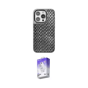 ieg™ iPhone 14 Pro Max Kılıf Siluet Form Serisi - Siyah Bilvis 5in1 3D Magic Cam Ekran Koruyucu
