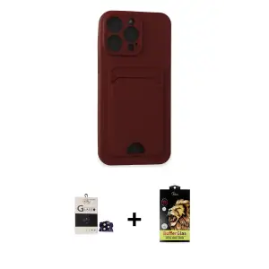 ieg™ iPhone 14 Pro Max Kılıf Vadi Çizgi Prime - Siyah Buffer Cam Ekran Koruyucu + Bilvis Titan Kamera Lens - SH