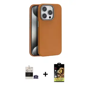 ieg™ iPhone 14 Pro Max Kılıf Zirve Modern Prime - Siyah Buffer Cam Ekran Koruyucu + Bilvis Titan Kamera Lens - GS