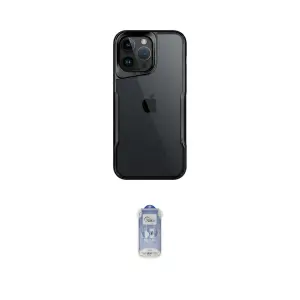 ieg™ iPhone 15 Pro Kılıf Akış Çizgi Koleksiyonu - Siyah Joko Magic 5D Cam