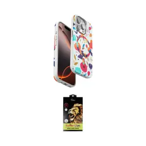 ieg™ iPhone 15 Pro Kılıf Siluet Doku - Siyah Buffer Cam Ekran Koruyucu