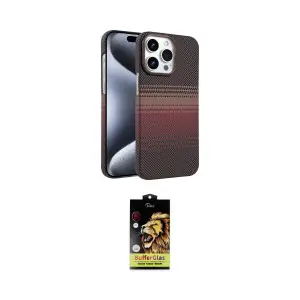 ieg™ iPhone 15 Pro Max Kılıf Doruk Serisi - Siyah Buffer Cam Ekran Koruyucu