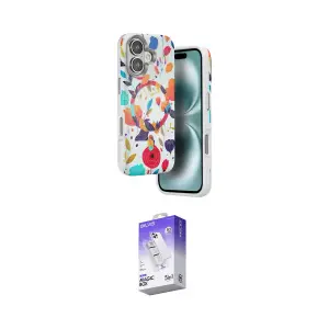 ieg™ iPhone 16 Kılıf Siluet Doku - Siyah Bilvis 5in1 3D Magic Cam Ekran Koruyucu